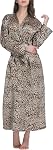 Lavenderi Women's Long Classic Satin Kimono Lounge Bathrobe Robe