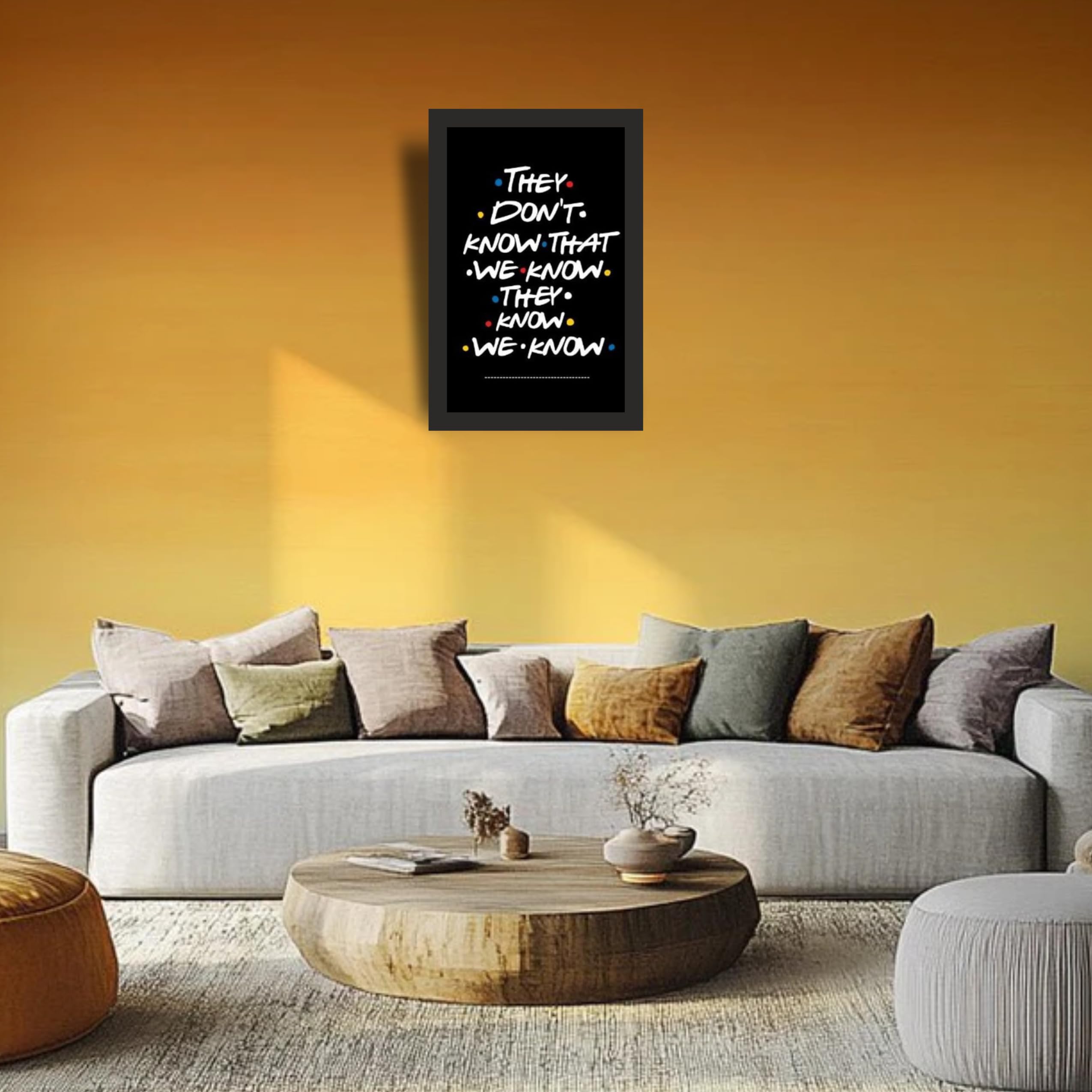 Friends Layered Secret Quote Photo Frame A4 Black Wall Art