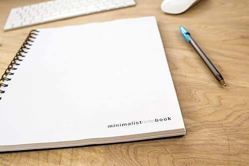 Miniatura 4 de Cuaderno minimalista (8.5 x 11 pulgadas), papel blanco nítido ecológico, diseño de línea punteada