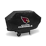 Rico Industries NFL Arizona Cardinals Black Deluxe Grill Cover Deluxe Vinyl Grill Cover - 68 Wide/Heavy Duty/Velcro Staps
