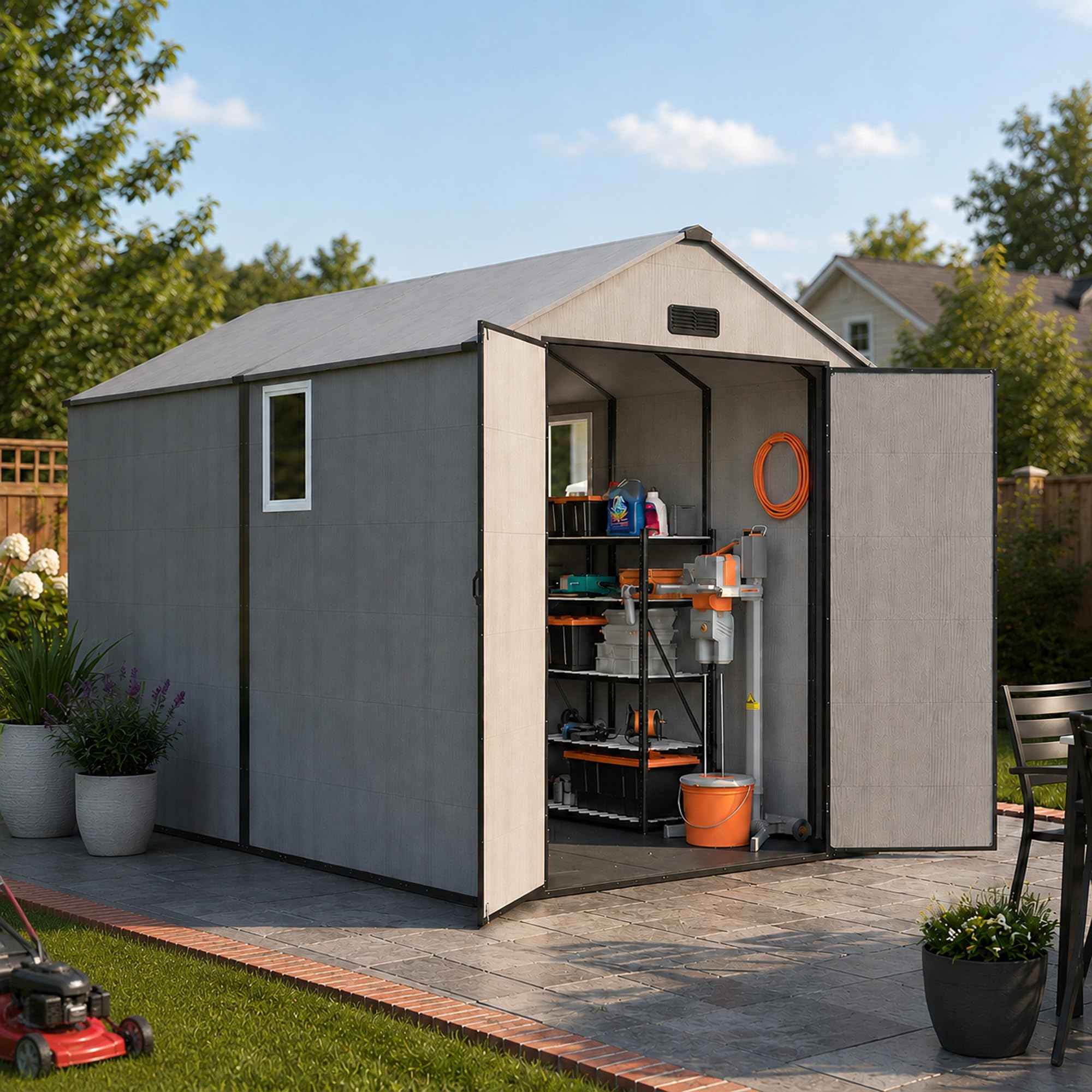 MNLR 6x10 FT Resin Storage Shed with Floor