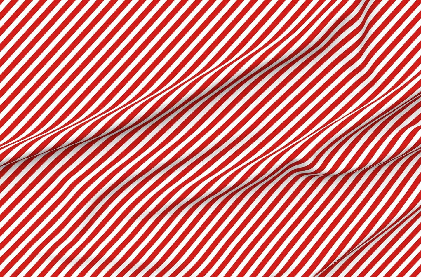 Spoonflower Fabric - Red White Candy Stripes Stripe Xmas Holiday Christmas Printed on Denim Fabric by The Yard - Bottomweight Apparel Home Decor Upholstery