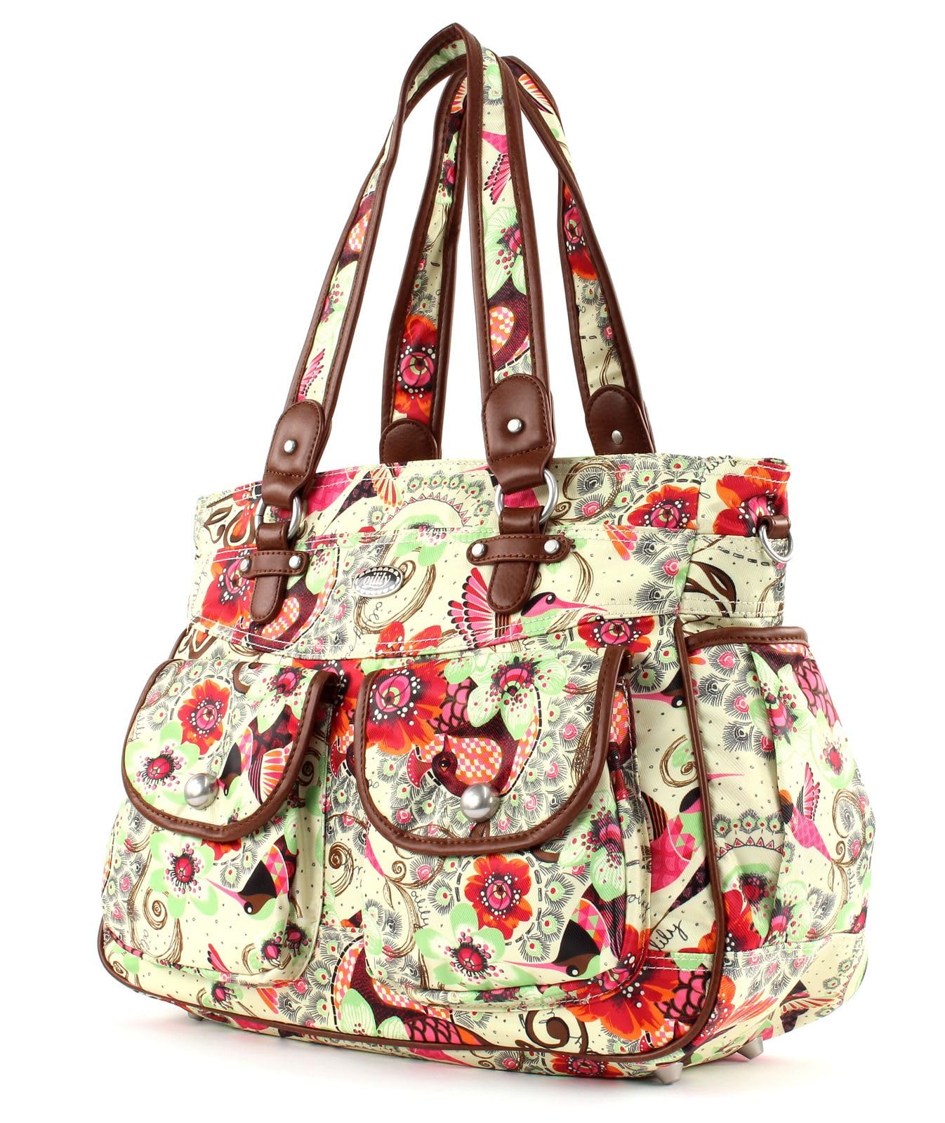 Oilily Tropical Birds Diaper Bag Cream-White