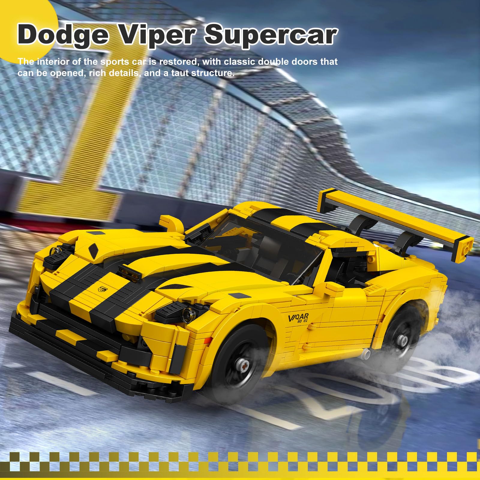 Amazon.com: Mould King 10046 Supercar Building Block Kits, Dodge