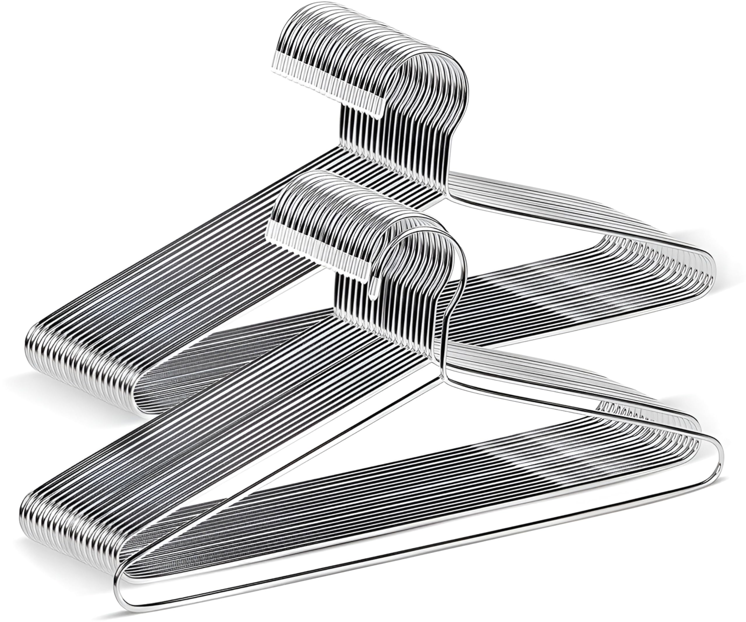 PulGos 12 Pcs Stainless Steel Clothes Hangers | Metal Wire Heavy Duty with Non-Slip | Ideal for Shirts, Pants & All Garments | Durable, Smooth Finish & Space-Saving Closet & Wardrobe Organizer Hangers