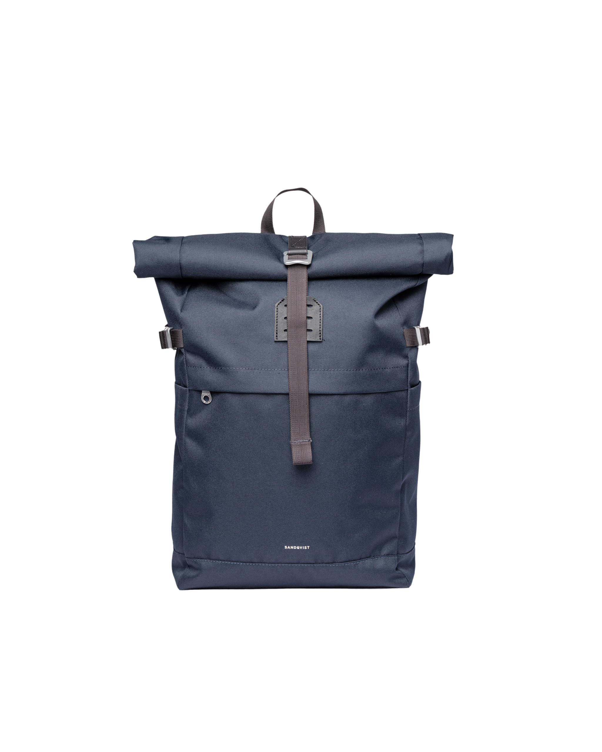 Sandqvist Icon Rolltop Backpack 14”, 23L, Navy, Laptop Backpack, 14" Laptop Compartment, Water-Resistant, Recycled Materials