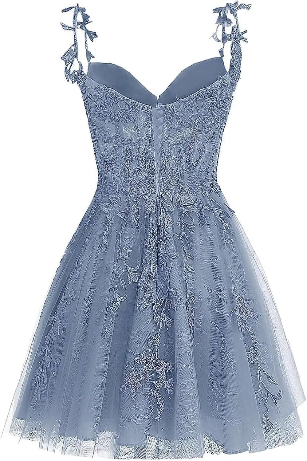 Lace Appliques Homecoming Dresses for Teens Short Illusion Prom Dresses Straps Cocktail Gowns