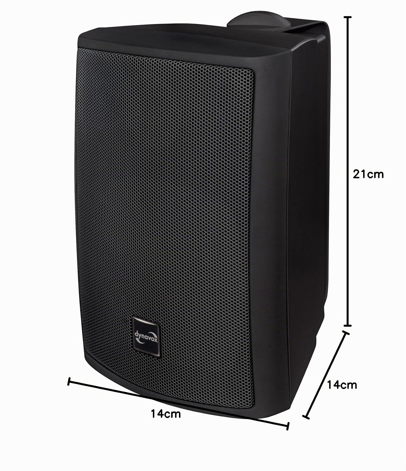 Dynavox PB402 cassa HiFi con supporto da parete, altoparlante compatto a 3 vie, nero