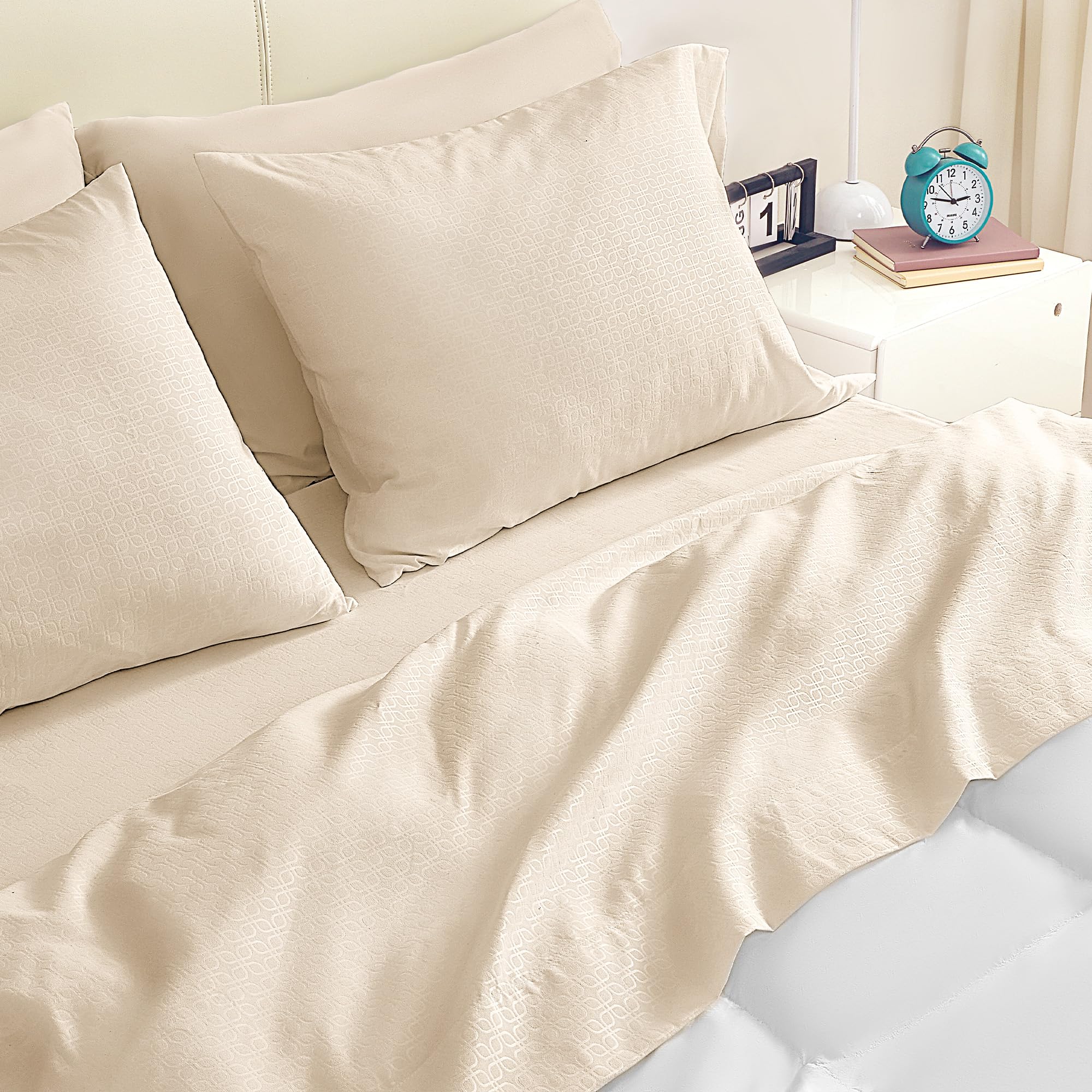 SLEEP ZONE 4-teiliges Bettwäsche-Set Aus Mikrofaser – Tiefe Tasche, Bequem & Weich