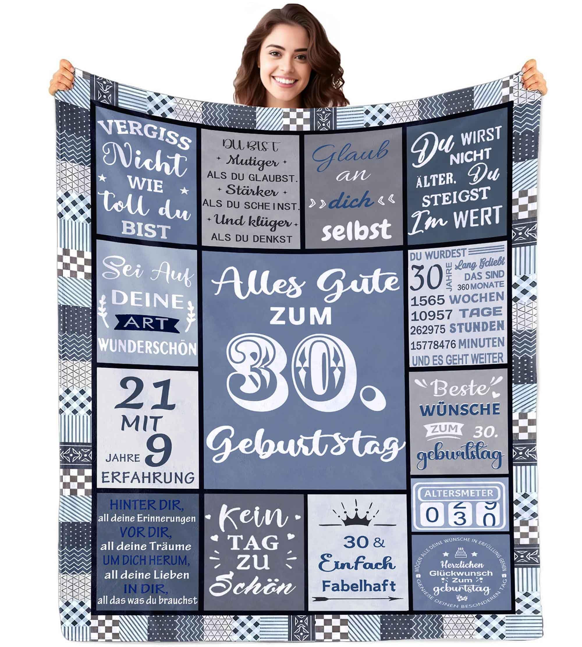 ZUCZUG Kuscheldecke Geburtstag Dekorationen für Frauen männer, Geschenke Decke zum Frau Mann, Lustige Geburtstag Geschenk Geburtstag für Mama, Mädchen, Freundin, Schwester, Kollegin Freundin