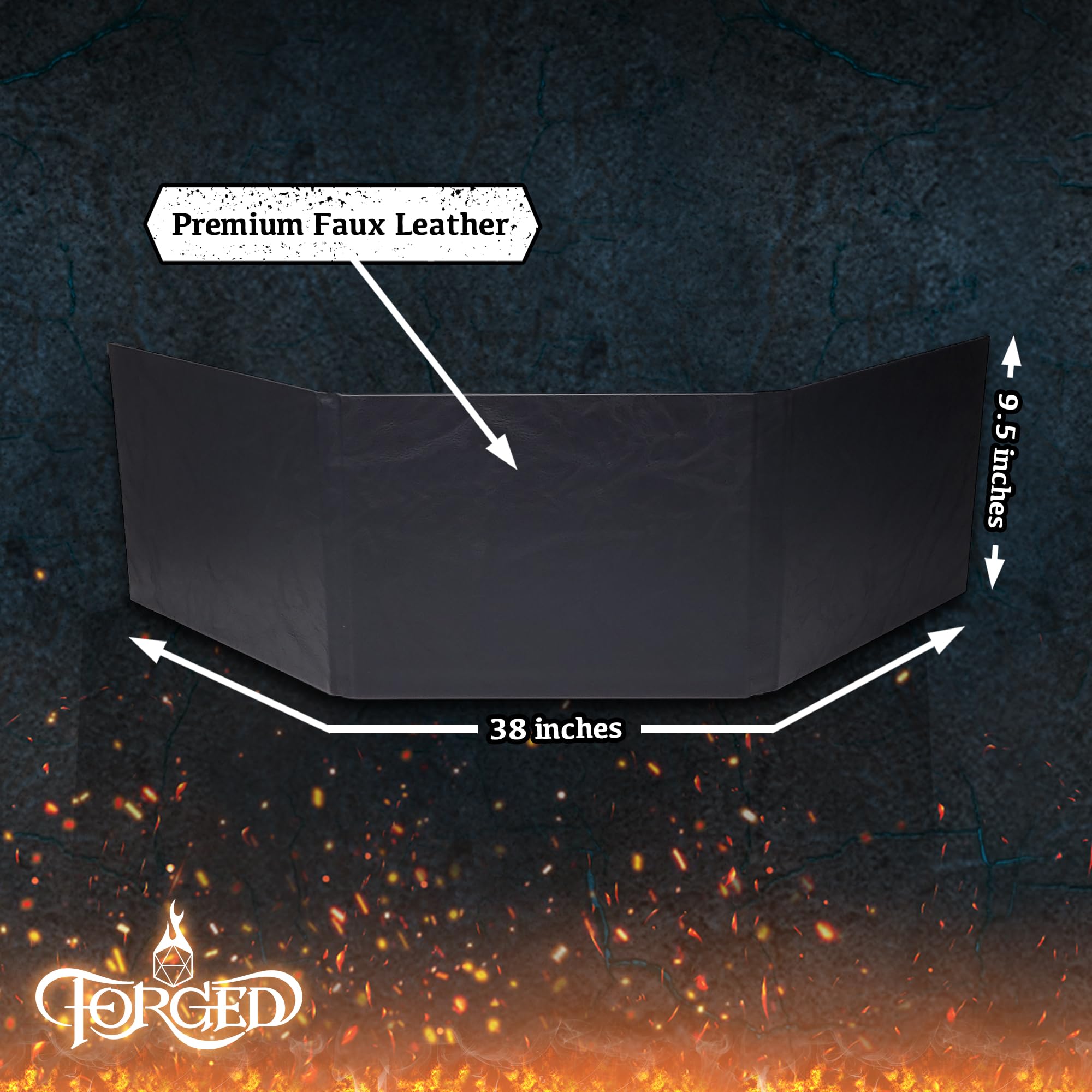 Premium Game Master Screen – Orientation paysage – Accessoire pour campagnes RPG de table – Noir