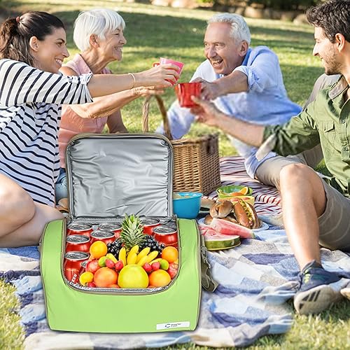 Miniatura 6 de Ecoer - Bolsa enfriadora eléctrica para automóvil, 12 V, termoeléctrica con enchufe para vehículos, paquete de refrigeración portátil para