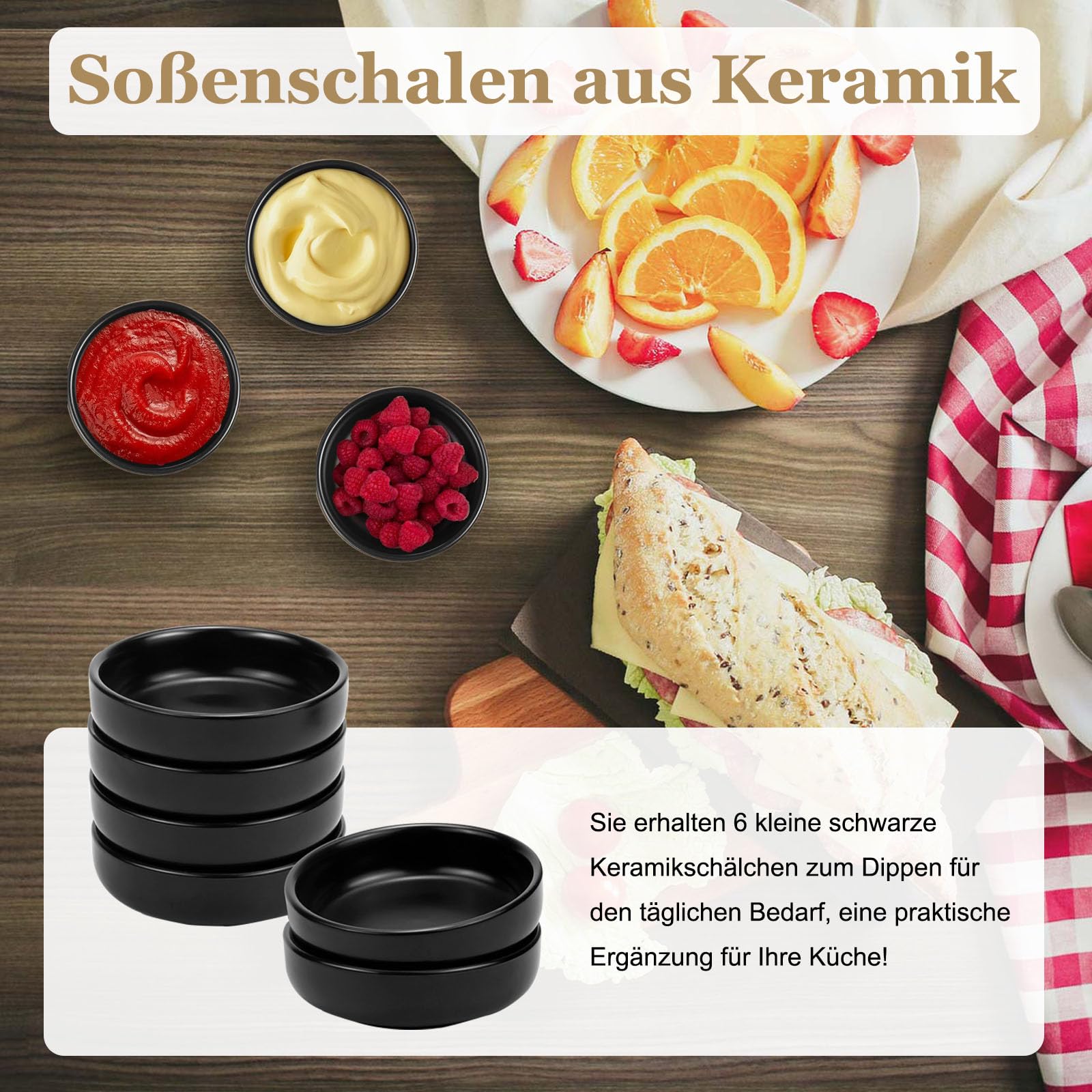 Cabilock Set 10 Ciotoline In Acciaio Inox Per Salsa Di Soia E Condimenti - Diametro 10 Cm, Portatili E Robusti - 4