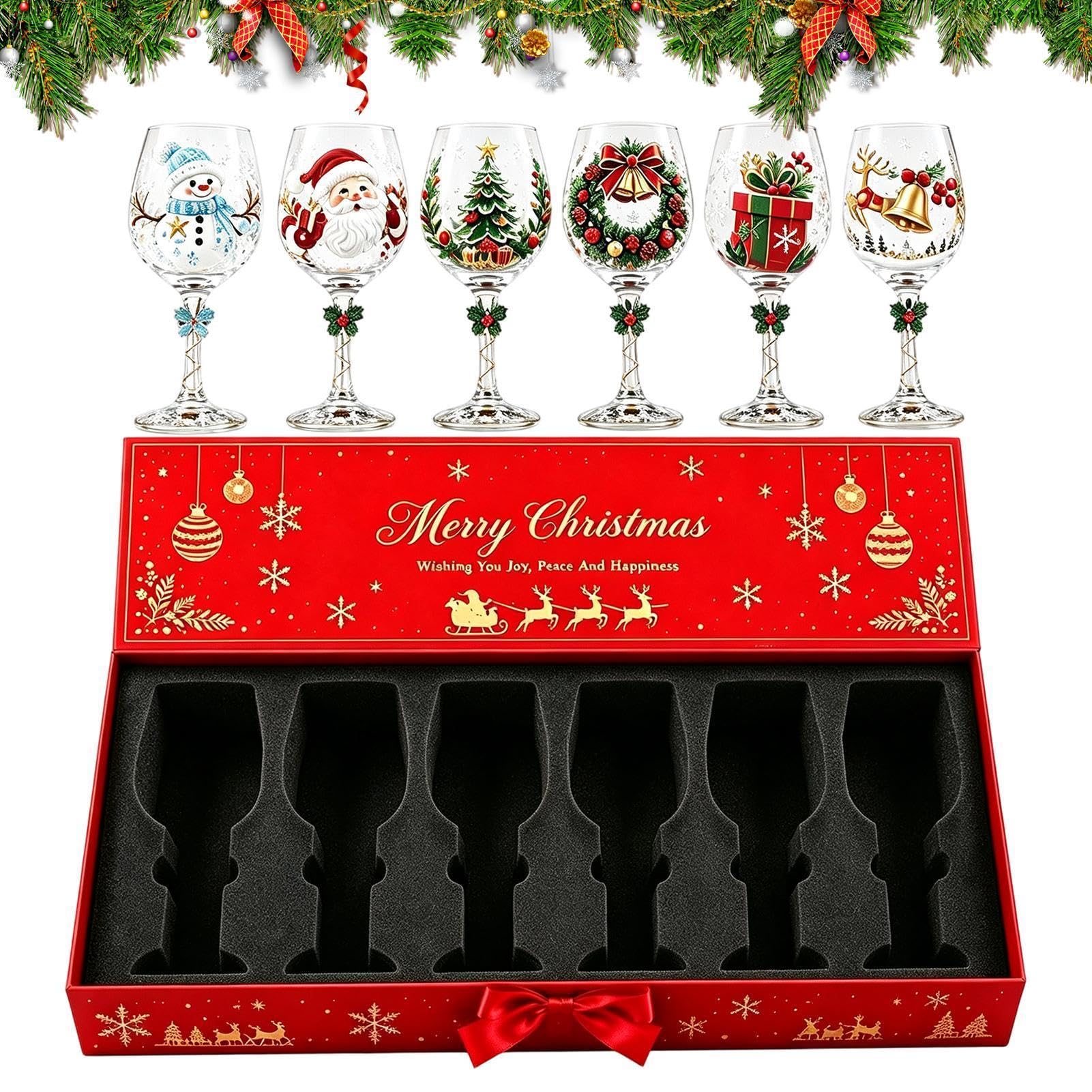Juego de 6 vasos de Navidad sin tallo