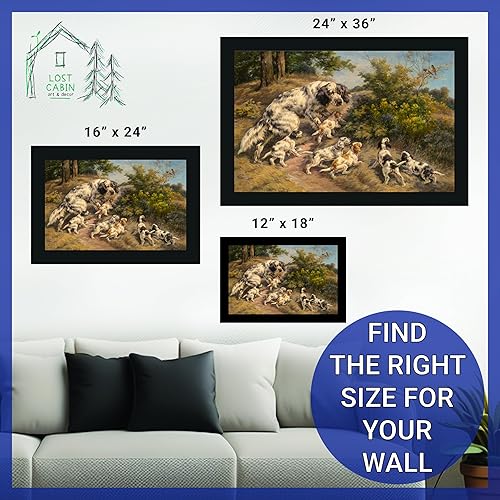 Miniatura 6 de The First Lesson A Setter & Her Six Pups de Edmund Henry Osthaus Póster enmarcado para decoración de pared, arte de pared  Obra de arte fina para el