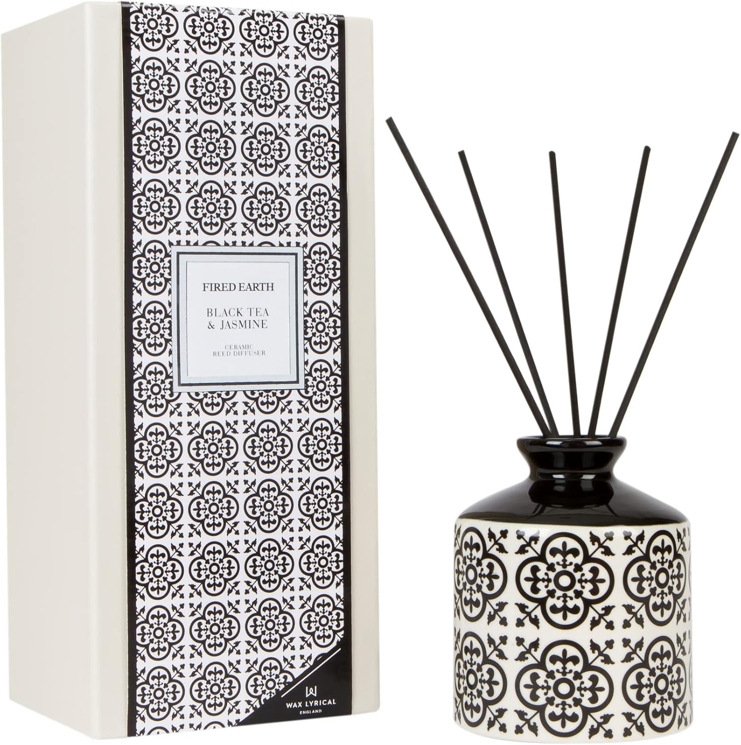Wax Lyrical Fired Earth Ceramic Black Tea and Jasmine, Reed Diffuser