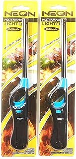 N & T Neon Utility BBQ Stick Lighters 2 Pack