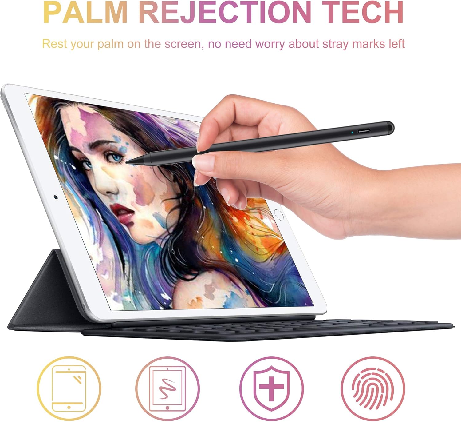 Get Special Price AT-Mizhi Stylus Pen for Apple iPad Pencil 2018-2020, iPad Pen with Palm Rejection, High Precision, Auto Sleep, Compatible with iPad 6th 7th Gen/iPad Pro 11''&12.9''/iPad Air 3rd Gen/iPad Mini 5th Gen