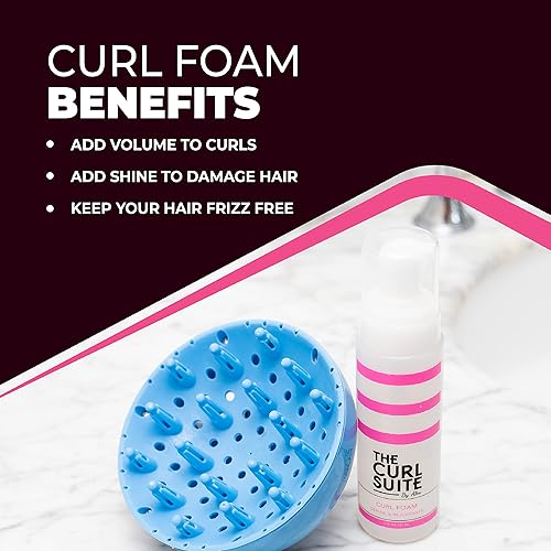 Miniatura 4 de The Curl Suite Espuma hidratante para rizos (7 onzas), fórmula antiencrespamiento para mujeres y hombres con cabello rizado, ondulado, voluminizador