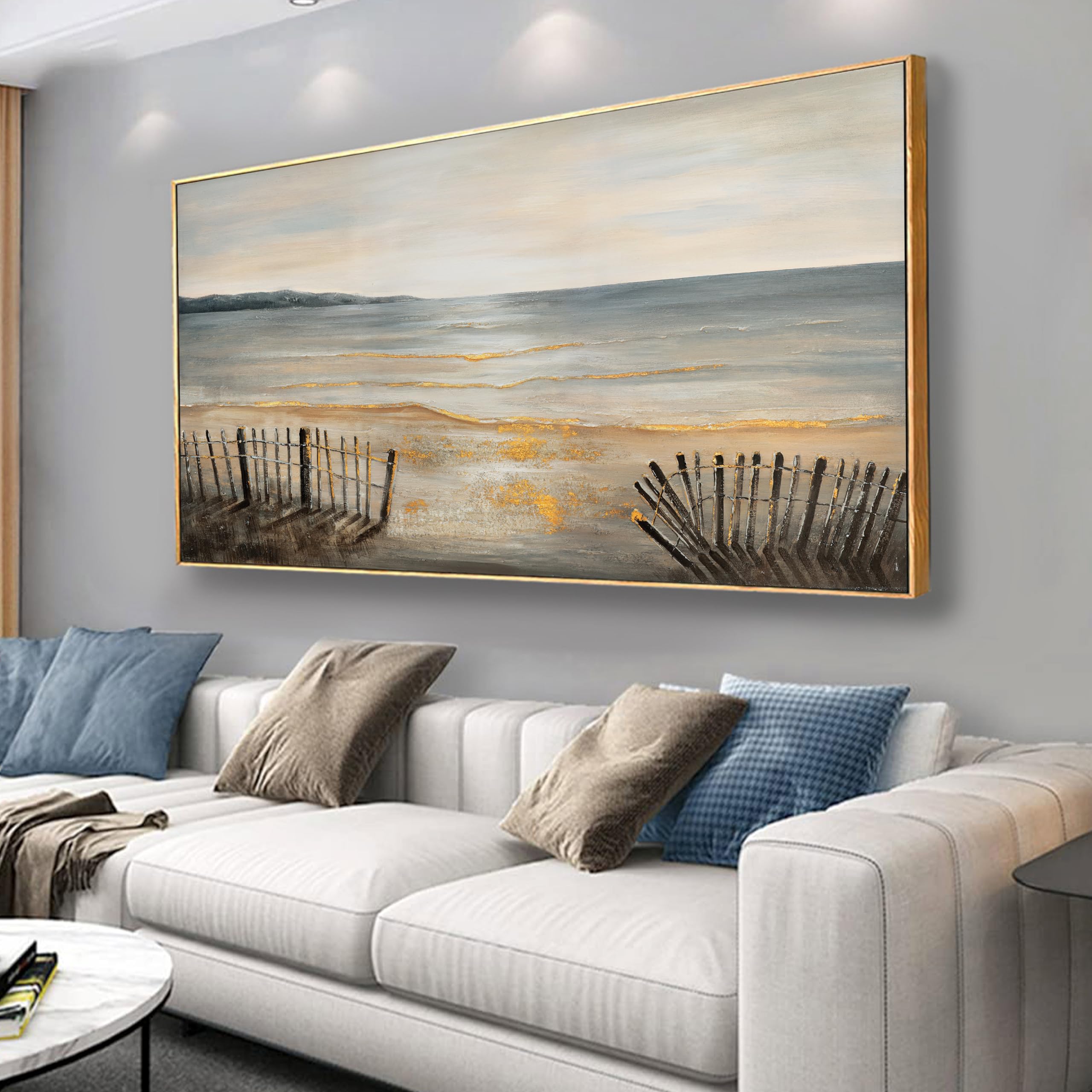 おーしゃん Amazon.com: Yuaxker Large Ocean Wall Art Grey and Gold Wall Decor