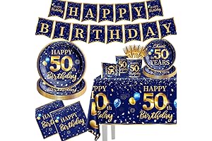 Elegant 50th Birthday Decorations Blue and Gold to Make Your Celebration Shine