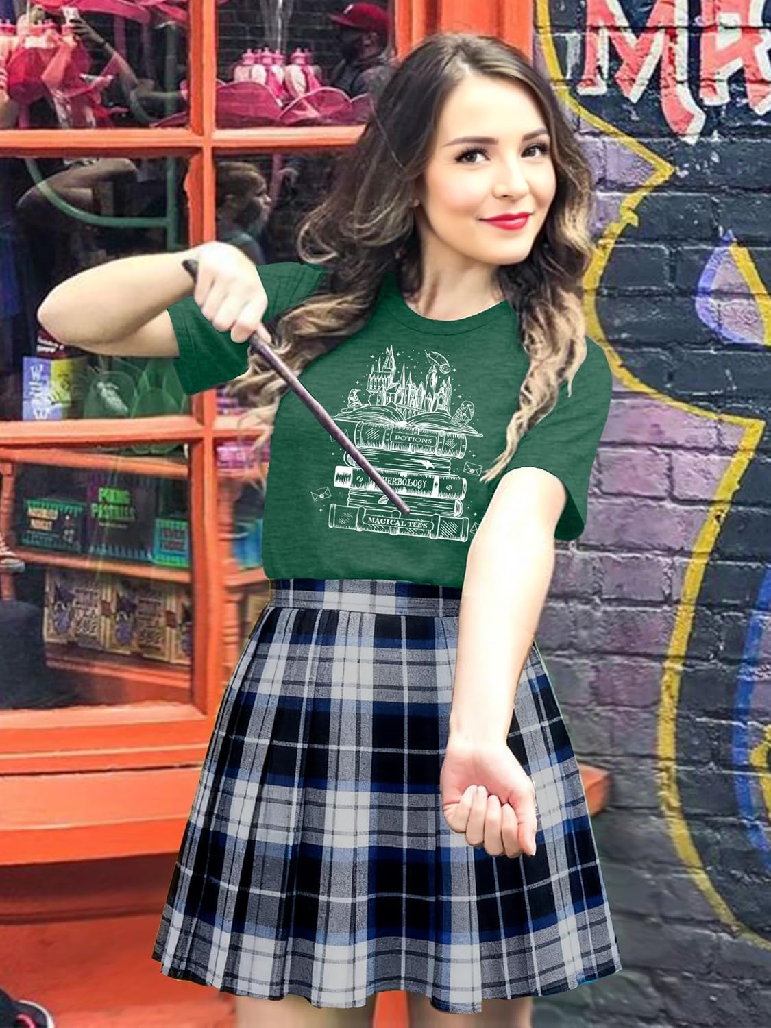 Magical Shirt for Women Novelty Wizard Book T-Shirts Magical School Shirts Wizard Costume Tops - Image 4