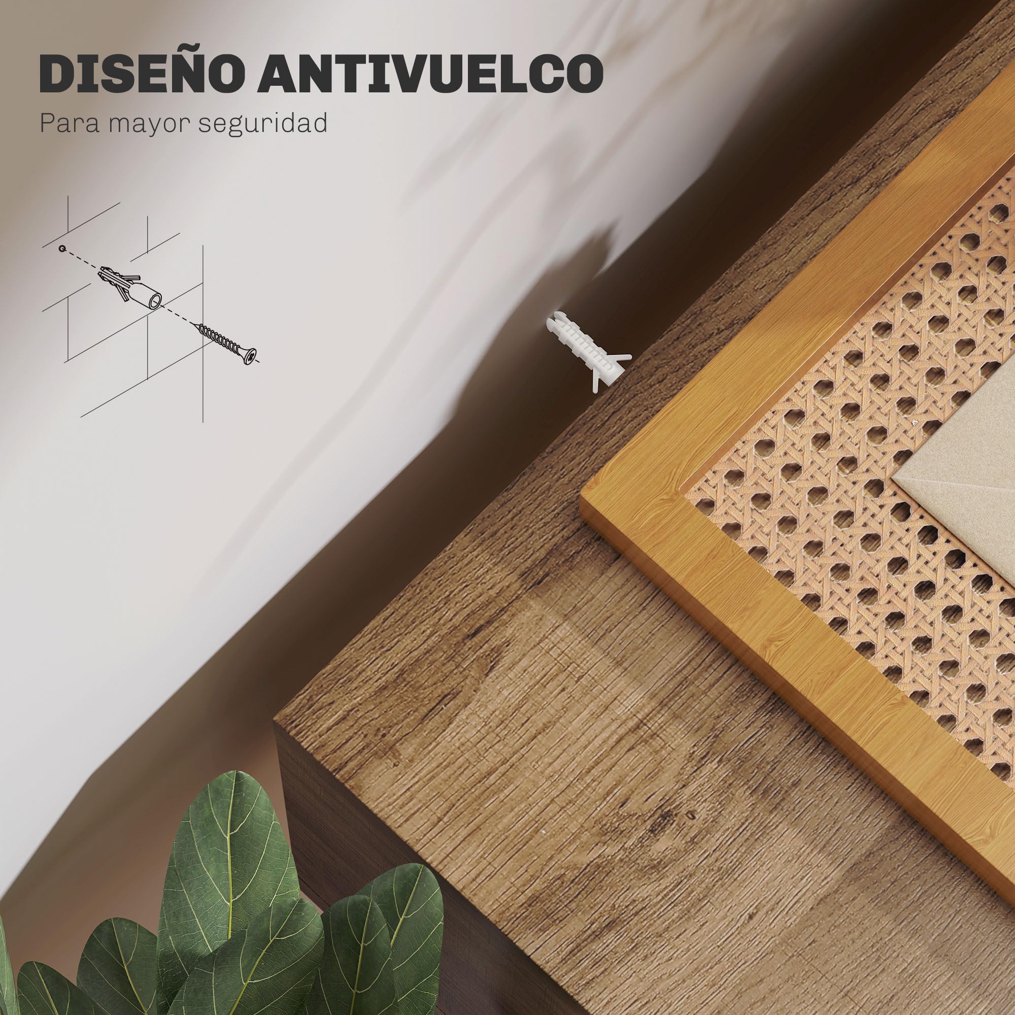 HOMCOM Mesa de Consola, Mesa de Sofá con 3 Cajones Estrecha, Natural
