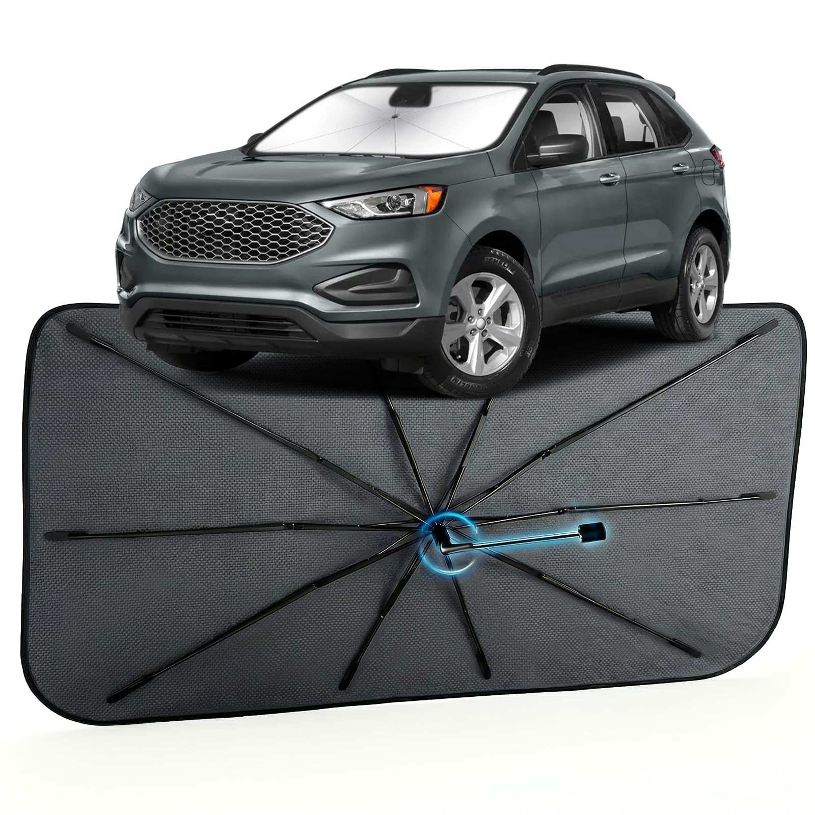 Car Windshield Sun Shade Umbrella for Ford Edge 2015-2026, 1:1 Fit