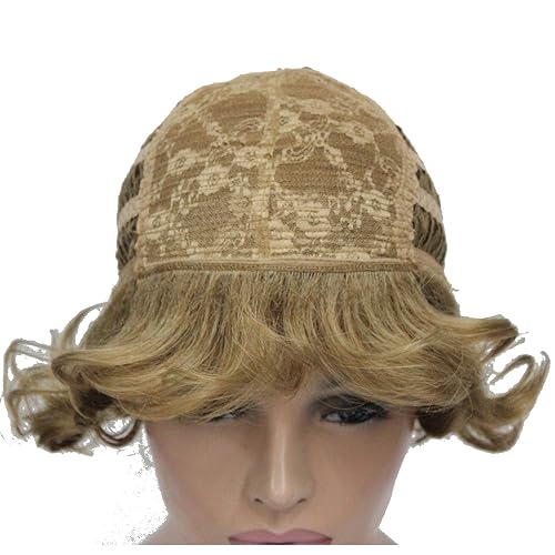 Miniatura 7 de Lydell Peluca de cabello corto rizado ondulado de pelo sintético peluca completa 6pulgadas