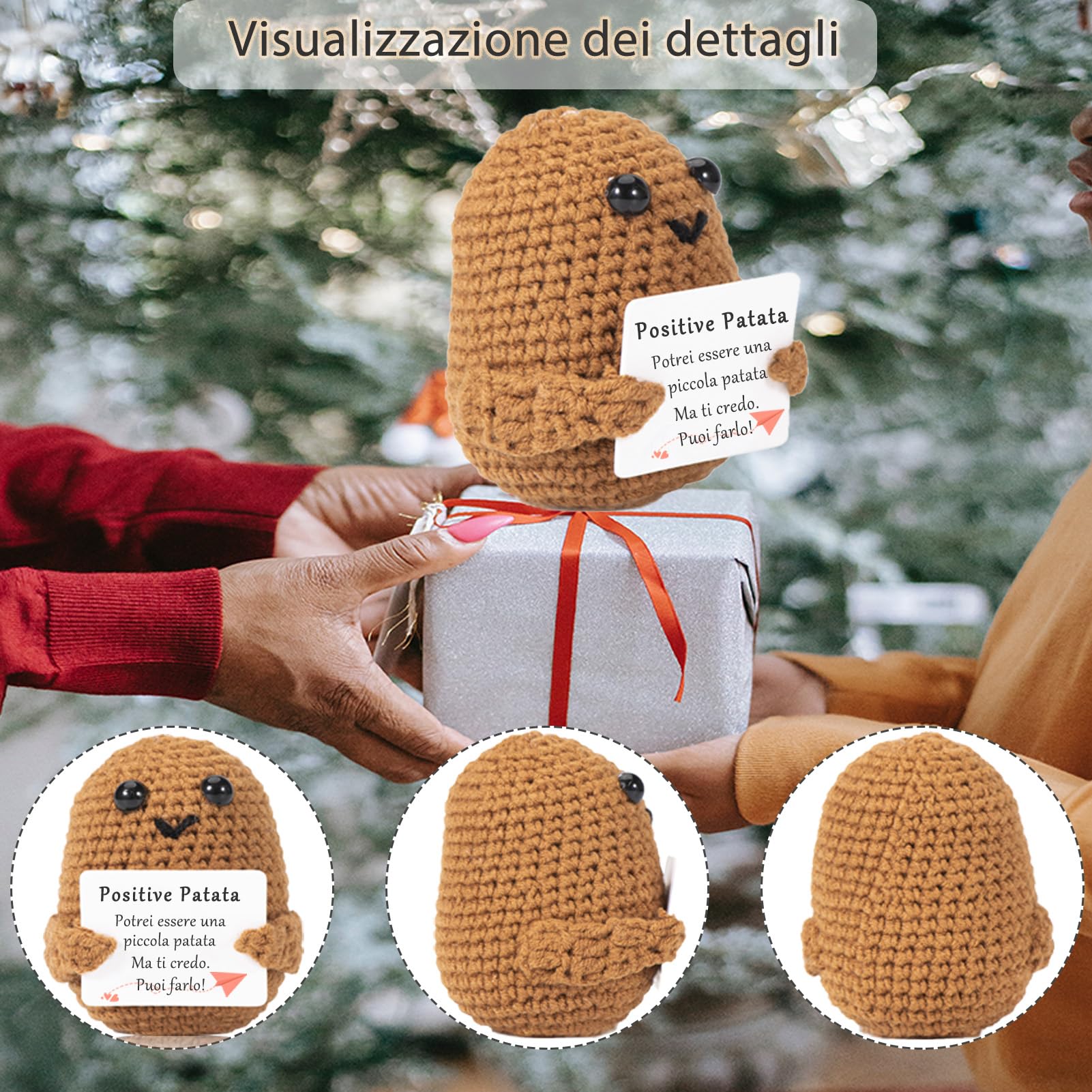XBOCMY Regali divertenti, patate italiane, idee interessanti, compleanni per uomini, donne, coppie e adolescenti, oggetti per ufficio di colleghi, peluche insoliti, bambole umoristiche di ispirazione
