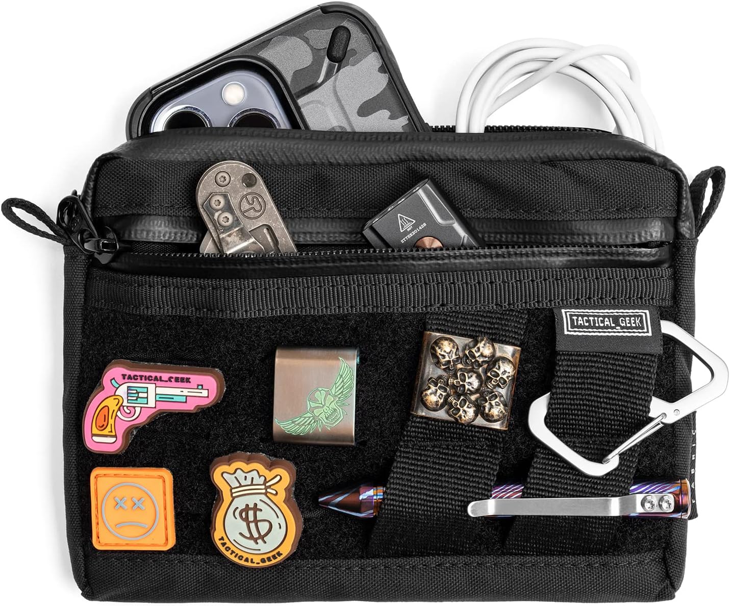 TACTICAL GEEK Block H Lightweight EDC Pouch, Nylon Multi