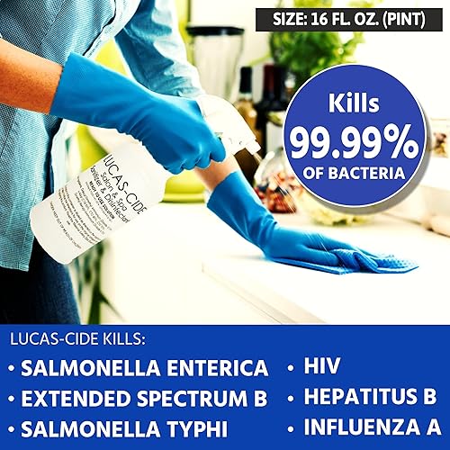 Miniatura 8 de LUCAS-CIDE Desinfectante de salón y spa, desinfectante multiusos para superficies, solución de suministros de limpieza desinfectante EPA, 16 oz