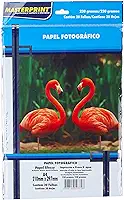 Papel Fotográfico Inkjet A4 Gloss Pacote com 20, Masterprint, 302010005, Branco, 230g