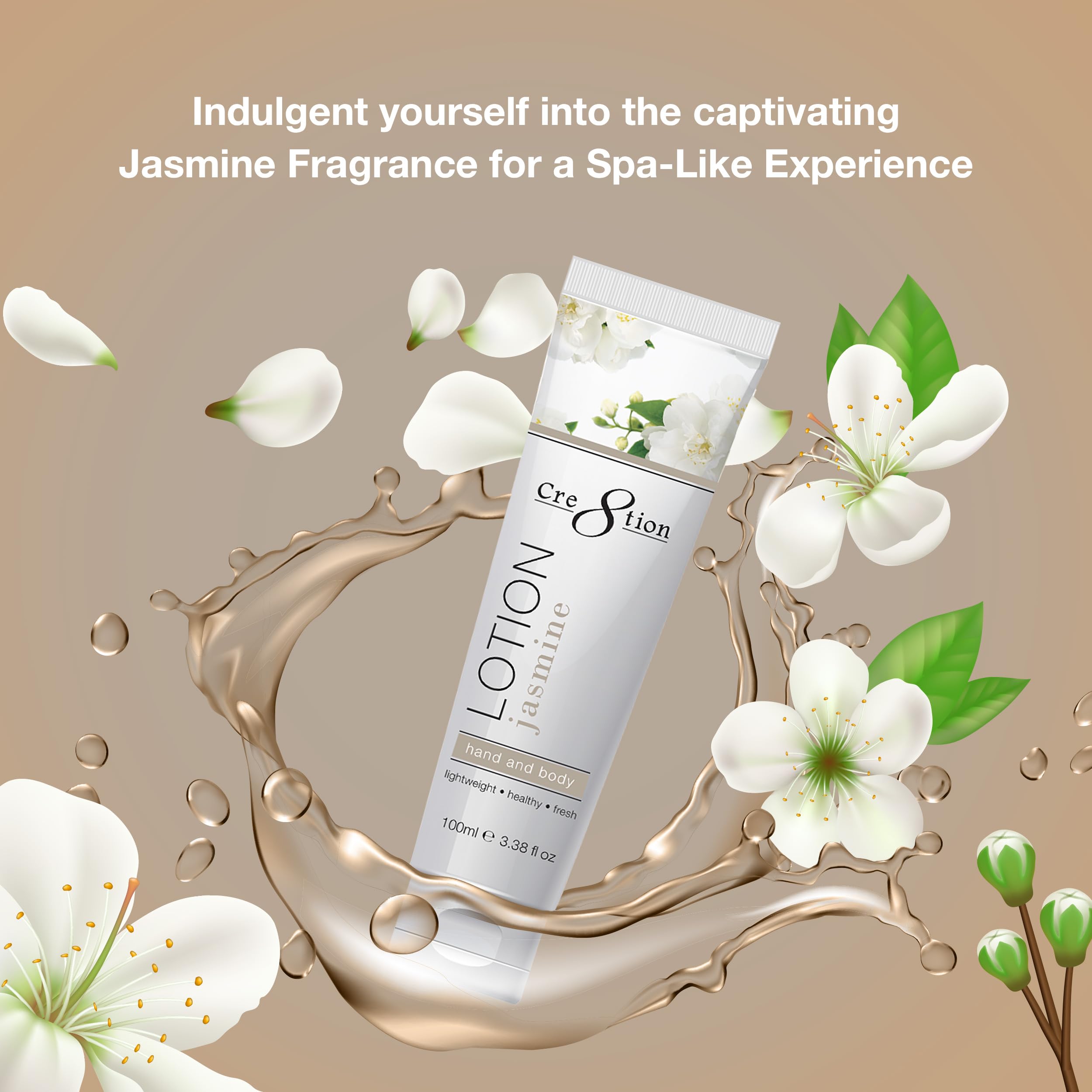 Amazon.com : Cre8tion Spa Jasmine Hand & Body Lotion, Luxurious