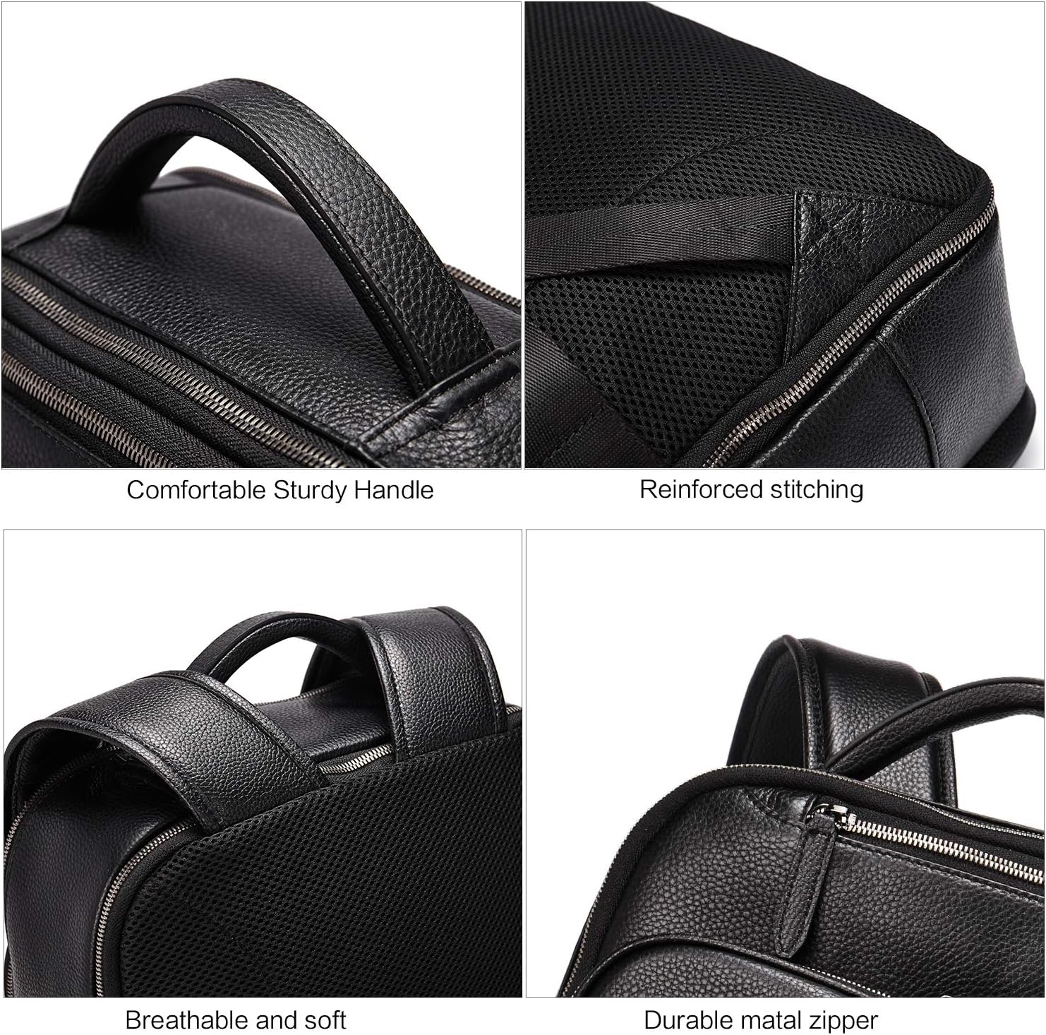 Blасk Frіdау Clеаrаnсе CLUCI Genuine Leather Backpack for Men Slim 15.6 Inch Laptop Large Capacity Business Travel Bag Black