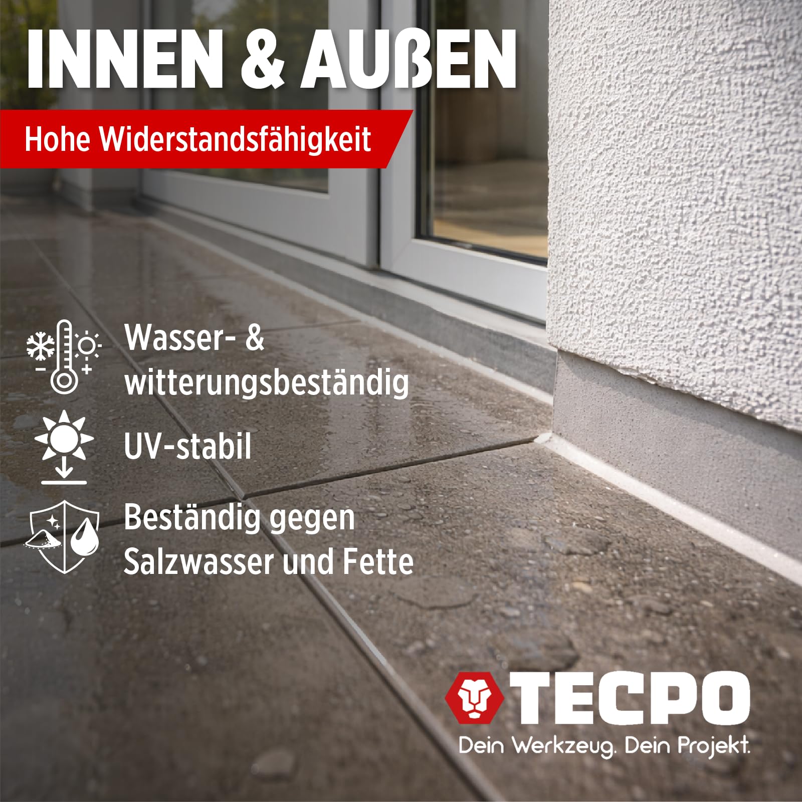 TECPO Universal Kleb- und Dichtstoff MS-Polymer 24x 480g weiß Flex Seal 522 elastisch, silikonfrei, lösemittelfrei, Auto Wohnmobil Bau Industrie Innen und Außen