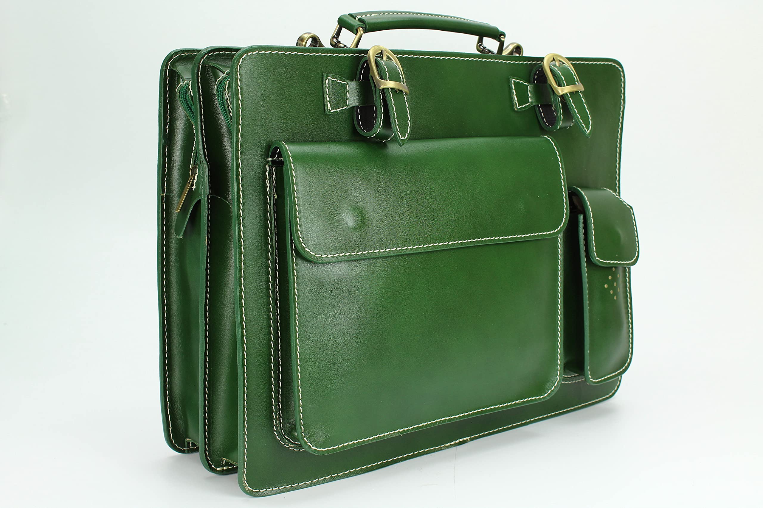 Belli Design Bag Verona italienische Leder Businesstasche Arbeitstasche Messenger Aktentasche Lehrertasche Laptoptasche unisex - 39x29x11 cm (B x H x T)