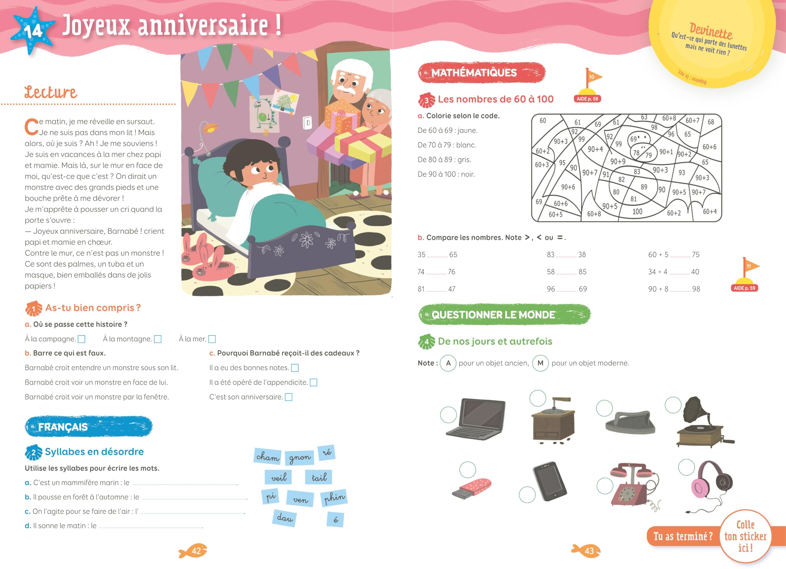 Cahier de vacances 2026 du CP vers le CE1 (6-7 ans) - Révisions complètes : Français, Maths, Anglais / Nouveaux programmes - corrigés détachables - Nathan Vacances