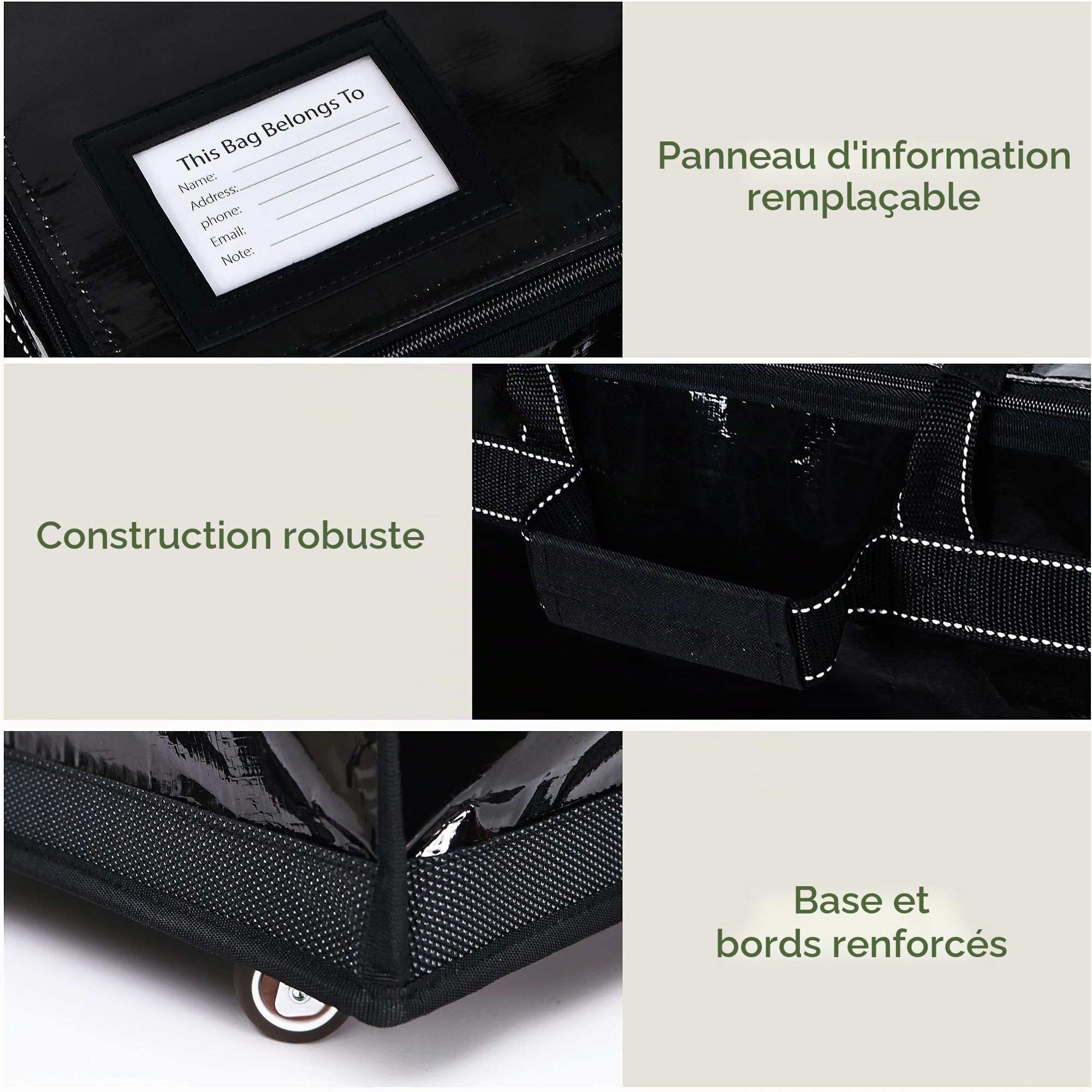 HOMESPON Caddie de Courses Pliable à roulettes Grand Imperméable Sac de Course réutilisable avec 5 poignées Robustes