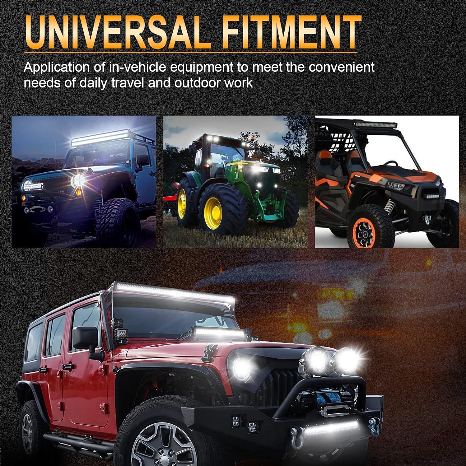Willpower Barra Led Fuoristrada Con Staffe di montaggio, 28 pollice 396W Barra luminosa a LED per Auto Trattore Camion ATV Barca 4x4