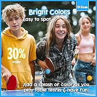 Vista 3 de D-Xam Multi Color or White Ping Pong Balls Table Tennis Ball for Games Arts Pack of 50, 30 & More, 40mm Pong Balls Party Pets School Activities