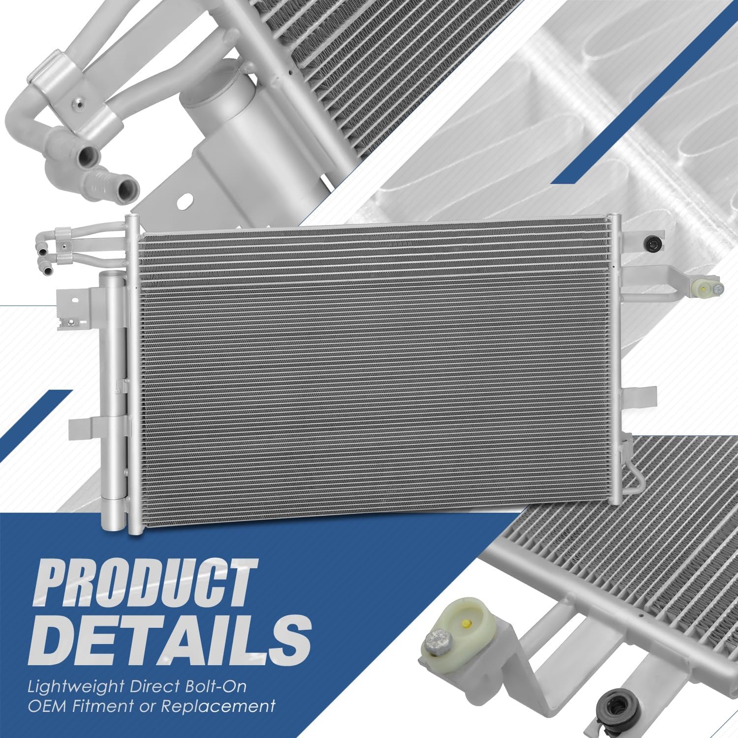 Auto Dynasty Aluminum A/C Condenser Compatible with 2013-2019 Ford Police Interceptor Utility Explorer 3.5L 3.7L, FO3030265, DPI 4741, 13 14 15 16 17 18 19