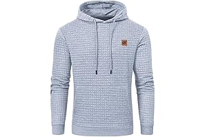 Yundobop Plaid Slip Knot Hoodies for Men