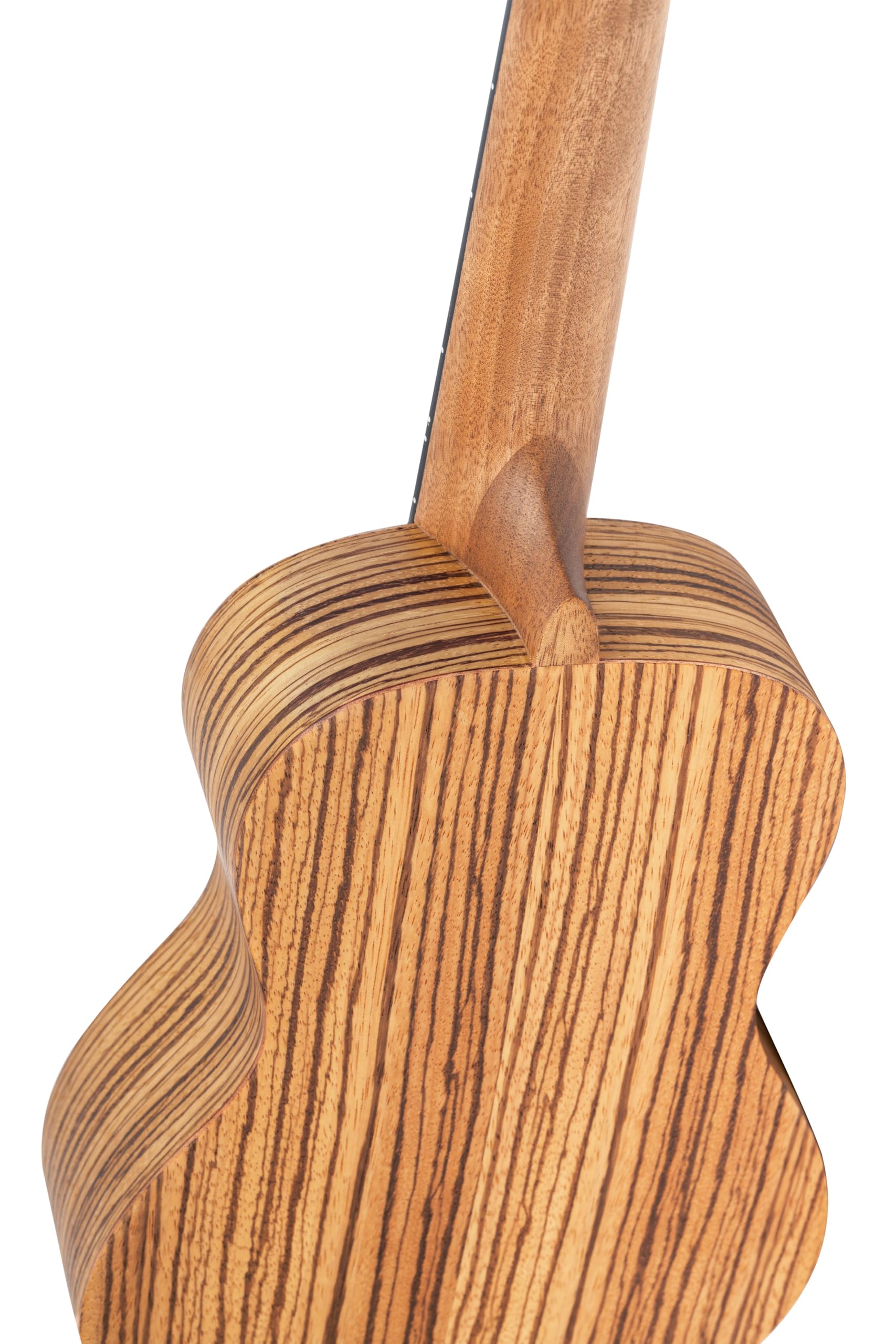 Ortega Guitars Ukulele Concerto Mancino – Elettro-Acustico – Timber Series – Gig Bag Inclusa – Zebrawood, Natural (RFU11ZE-L)