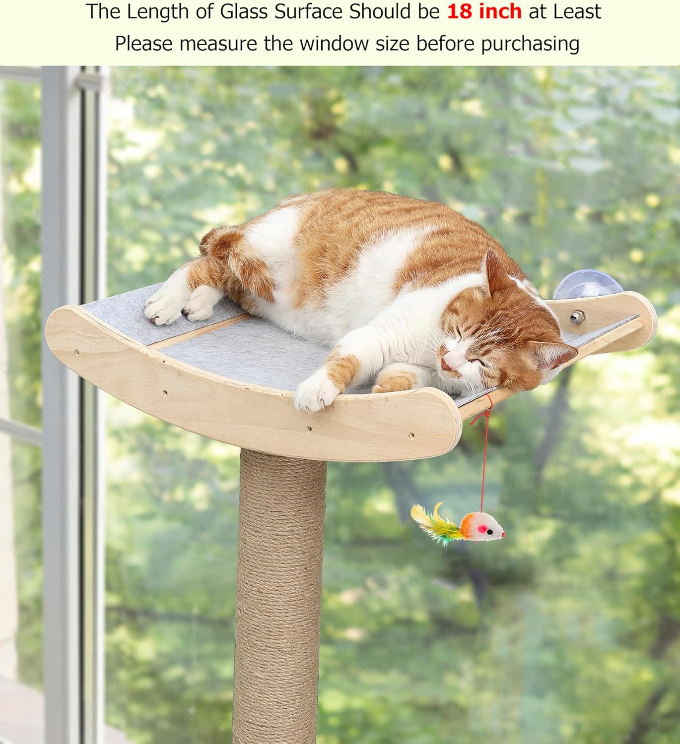 Cat Window Perch with Scratching Posts,Scratcher Winow Bed for Multiple Use for Indoor Cat Climbing