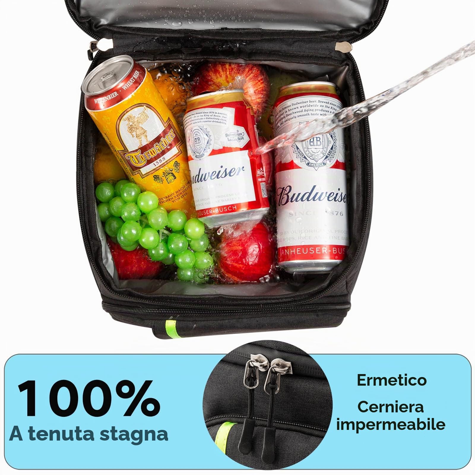 PENGDA Zaino Termico Frigo Zaino 36 lattine Borsa Termica Isoterma Porta Pranzo a per Campeggio Picnic Escursionismo Trekking Resistenza All'acqu