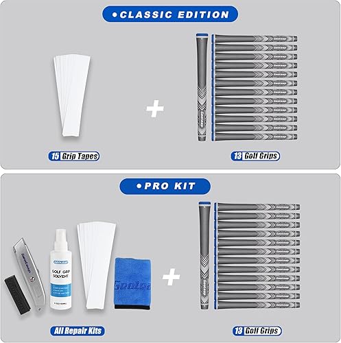 Miniatura 6 de Geoleap - Juego de 13 empuñaduras de golf - Empuñaduras de golf suaves, diseño de reducción de cono que proporciona alta tracción y rendimiento, 13