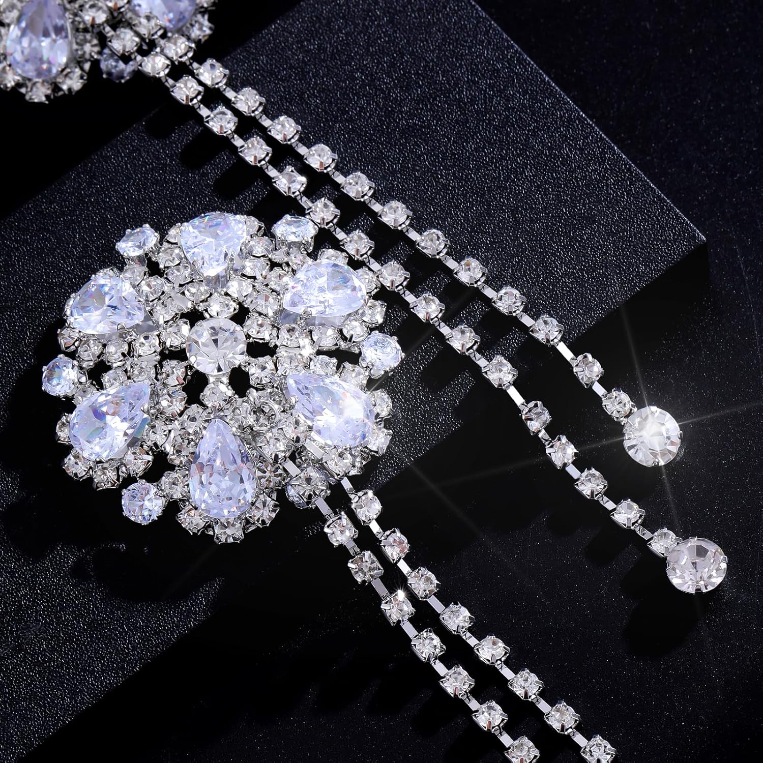Rhinestone Tassel Nipple Pasties Body Chain Rhinestone Nipple Cover Sticker Crystal Chest Nipple Stickers for Women