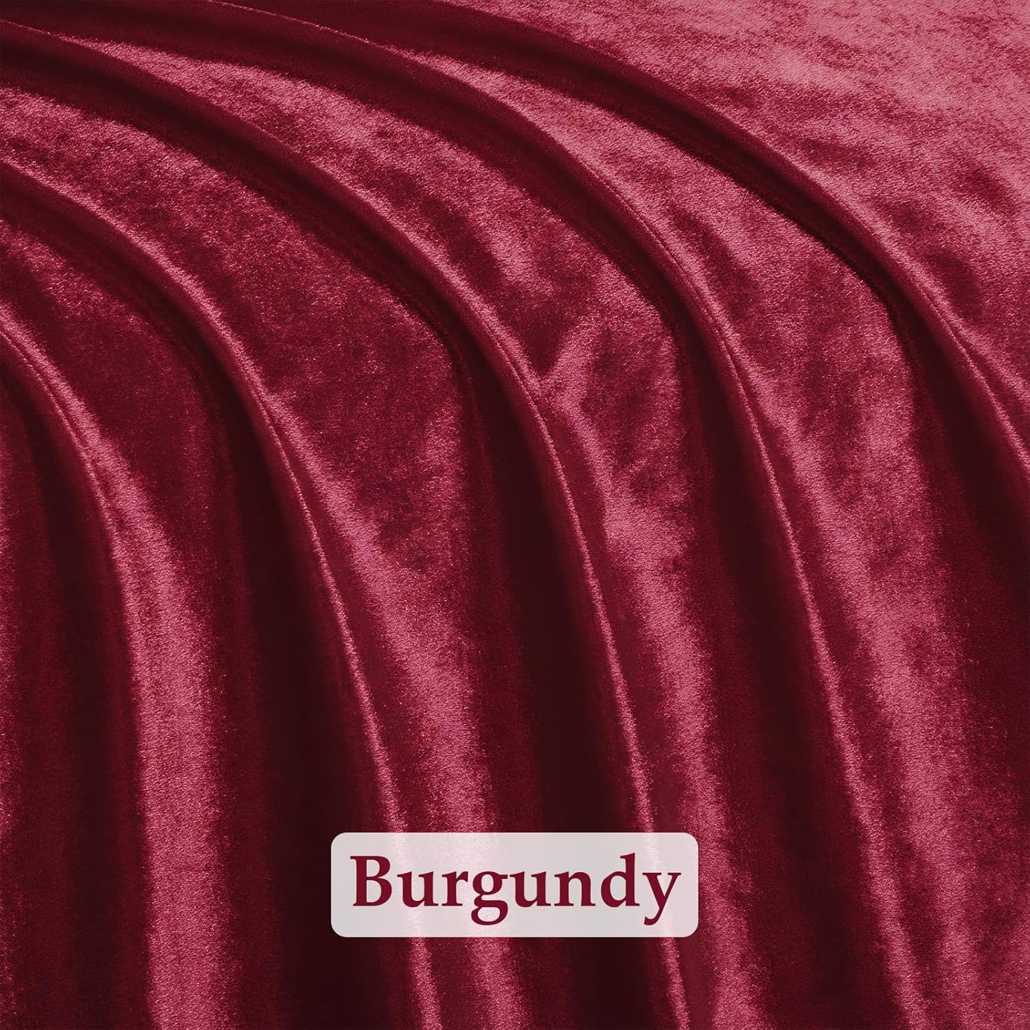 Q&J Fabric Co. Stretch Velvet Fabric by The Yard, 60 Inch Wide x 5 Yards Soft Luxury Versatile Stretchy Spandex Cloth for Upholstery, Sewing, Costume & DIY Crafts Projects (Burgundy)