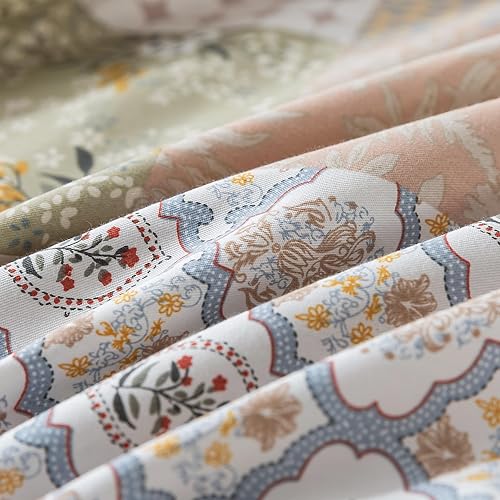 Miniatura 130 de HoneiLife - Juego de funda de edredón floral 100% algodón, 3 piezas, botánica, ropa de cama con cierre de cremallera y lazos en las esquinas